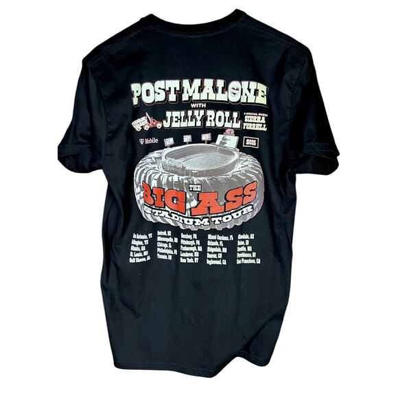 Men's Post Malone & Jelly Roll Big Ass Tour T-Shirt - Black - Size M - Picture 3 of 5
